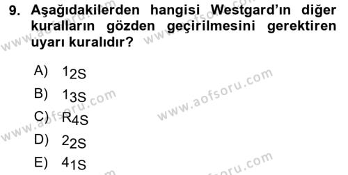 Veteriner Laboratuvar Teknikleri ve Prensipleri Dersi 2021 - 2022 Yılı (Final) Dönem Sonu Sınavı 9. Soru