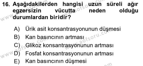 Veteriner Laboratuvar Teknikleri ve Prensipleri Dersi 2022 - 2023 Yılı Yaz Okulu Sınavı 16. Soru