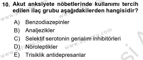 Hayvan Davranışları ve Refahı Dersi 2022 - 2023 Yılı Yaz Okulu Sınavı 10. Soru