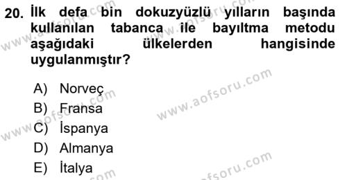 Hayvan Davranışları ve Refahı Dersi 2022 - 2023 Yılı Yaz Okulu Sınavı 20. Soru