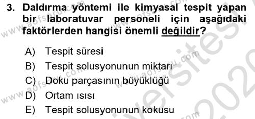 Temel Veteriner Histoloji ve Embriyoloji Dersi 2019 - 2020 Yılı (Final) Dönem Sonu Sınavı 3. Soru