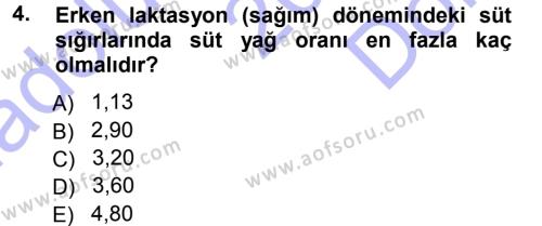 Temel Sürü Sağlığı Yönetimi Dersi 2012 - 2013 Yılı (Final) Dönem Sonu Sınavı 4. Soru