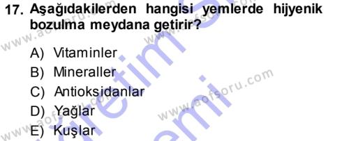 Temel Sürü Sağlığı Yönetimi Dersi 2013 - 2014 Yılı (Vize) Ara Sınavı 17. Soru