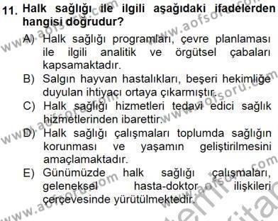 Veteriner Hizmetleri Mevzuatı ve Etik Dersi 2012 - 2013 Yılı (Final) Dönem Sonu Sınavı 11. Soru