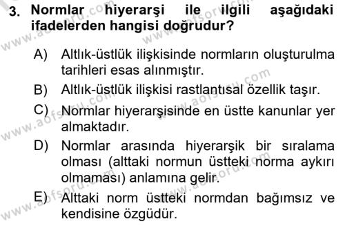 Veteriner Hizmetleri Mevzuatı ve Etik Dersi 2022 - 2023 Yılı (Vize) Ara Sınavı 3. Soru