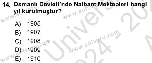 Veteriner Hizmetleri Mevzuatı ve Etik Dersi 2024 - 2025 Yılı (Vize) Ara Sınavı 14. Soru