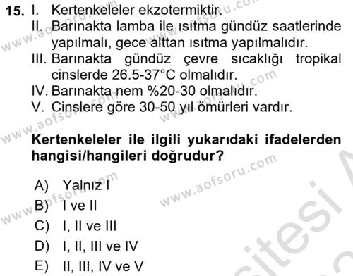 Temel Klinik Bilgisi Dersi 2021 - 2022 Yılı (Final) Dönem Sonu Sınavı 15. Soru