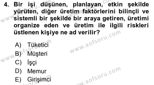 Hayvancılık Ekonomisi Dersi 2021 - 2022 Yılı (Vize) Ara Sınavı 4. Soru