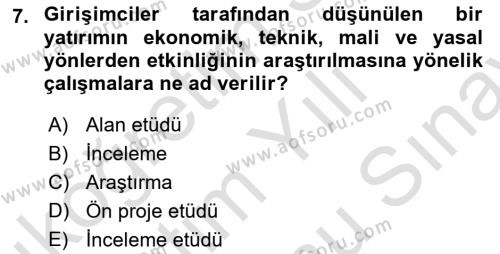 Hayvancılık Ekonomisi Dersi 2023 - 2024 Yılı (Final) Dönem Sonu Sınavı 7. Soru