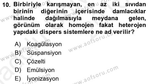 Temel İlaç Bilgisi Ve Akılcı İlaç Kullanımı Dersi 2017 - 2018 Yılı 3 Ders Sınavı 10. Soru