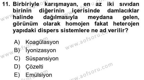 Temel İlaç Bilgisi Ve Akılcı İlaç Kullanımı Dersi 2018 - 2019 Yılı 3 Ders Sınavı 11. Soru