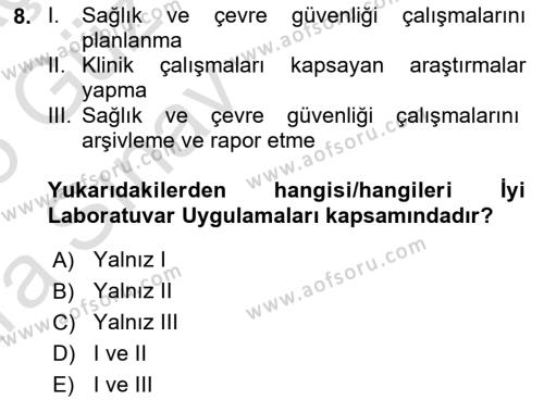 Temel İlaç Bilgisi Ve Akılcı İlaç Kullanımı Dersi 2024 - 2025 Yılı (Vize) Ara Sınavı 8. Soru