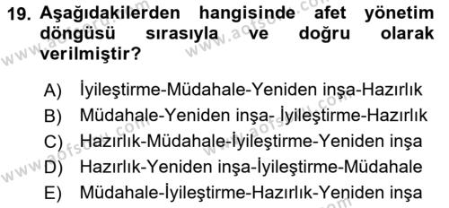 Çağdaş Lojistik Uygulamaları Dersi 2020 - 2021 Yılı Yaz Okulu Sınavı 19. Soru