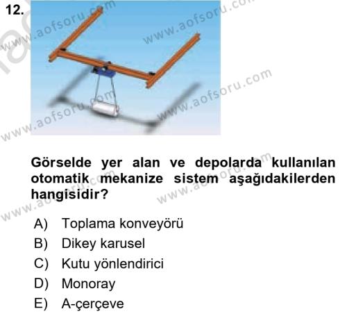 Uluslararası Lojistik Dersi 2023 - 2024 Yılı Yaz Okulu Sınavı 12. Soru