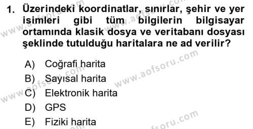 Lojistikte Teknoloji Kullanımı Dersi 2018 - 2019 Yılı 3 Ders Sınavı 1. Soru