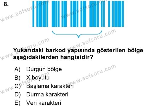 Lojistikte Teknoloji Kullanımı Dersi 2018 - 2019 Yılı 3 Ders Sınavı 8. Soru