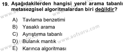 Lojistikte Teknoloji Kullanımı Dersi 2018 - 2019 Yılı Yaz Okulu Sınavı 19. Soru