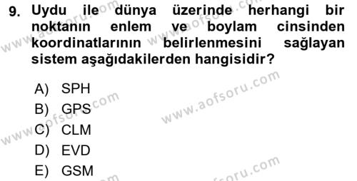 Lojistikte Teknoloji Kullanımı Dersi 2020 - 2021 Yılı Yaz Okulu Sınavı 9. Soru