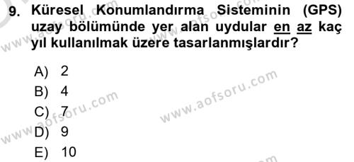 Lojistikte Teknoloji Kullanımı Dersi 2021 - 2022 Yılı Yaz Okulu Sınavı 9. Soru