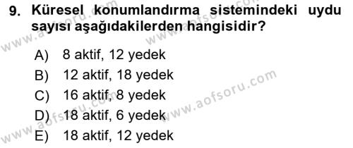 Lojistikte Teknoloji Kullanımı Dersi 2022 - 2023 Yılı Yaz Okulu Sınavı 9. Soru