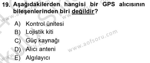 Lojistikte Teknoloji Kullanımı Dersi 2023 - 2024 Yılı Yaz Okulu Sınavı 19. Soru