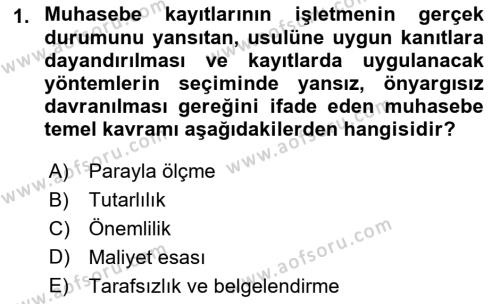 Lojistik Maliyetleri ve Raporlama 2 Dersi 2021 - 2022 Yılı (Final) Dönem Sonu Sınavı 1. Soru