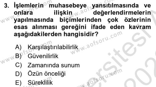 Lojistik Maliyetleri ve Raporlama 2 Dersi 2021 - 2022 Yılı Yaz Okulu Sınavı 3. Soru