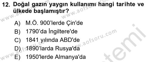 Ulaştırma Sistemleri Dersi 2022 - 2023 Yılı (Final) Dönem Sonu Sınavı 12. Soru