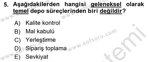 Depolama Ve Envanter Yönetimi Dersi 2022 - 2023 Yılı (Vize) Ara Sınavı 5. Soru