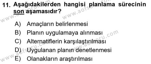 Lojistik Maliyetleri Ve Raporlama Dersi 2021 - 2022 Yılı (Vize) Ara Sınavı 11. Soru