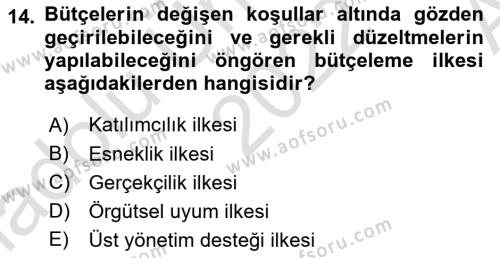 Lojistik Maliyetleri Ve Raporlama Dersi 2022 - 2023 Yılı (Vize) Ara Sınavı 14. Soru