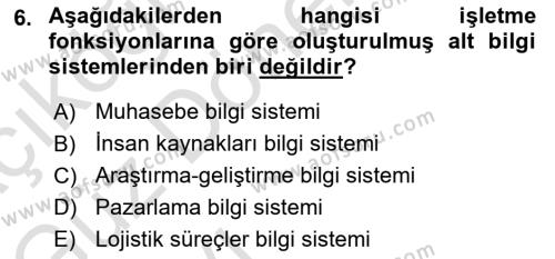 Lojistik Maliyetleri Ve Raporlama Dersi 2023 - 2024 Yılı (Vize) Ara Sınavı 6. Soru