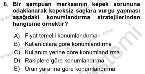 Reklamcılık Dersi 2023 - 2024 Yılı (Final) Dönem Sonu Sınavı 5. Soru