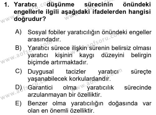 Reklamda Yaratıcılık ve Yazarlık Dersi 2023 - 2024 Yılı (Final) Dönem Sonu Sınavı 1. Soru