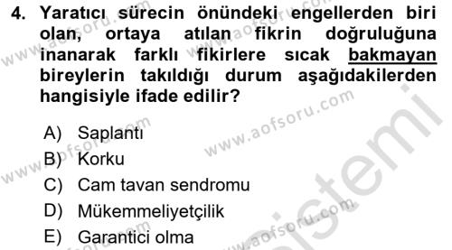 Reklamda Yaratıcılık ve Yazarlık Dersi 2023 - 2024 Yılı (Final) Dönem Sonu Sınavı 4. Soru