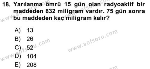 Genel Matematik Dersi 2023 - 2024 Yılı (Vize) Ara Sınavı 18. Soru