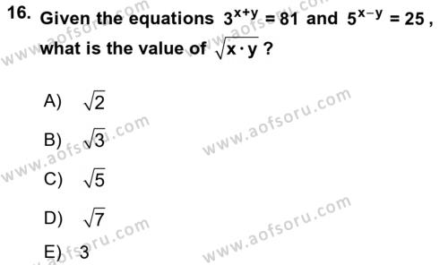 Mathematics 1 Dersi 2017 - 2018 Yılı (Vize) Ara Sınavı 16. Soru