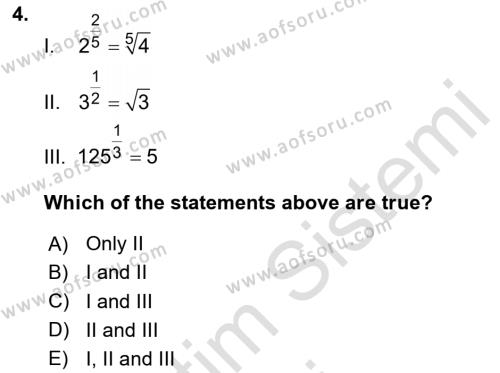 Mathematics 1 Dersi 2017 - 2018 Yılı (Vize) Ara Sınavı 4. Soru