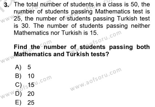 Mathematics 1 Dersi 2021 - 2022 Yılı (Final) Dönem Sonu Sınavı 3. Soru