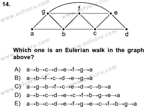 Mathematics 2 Dersi 2018 - 2019 Yılı (Final) Dönem Sonu Sınavı 14. Soru