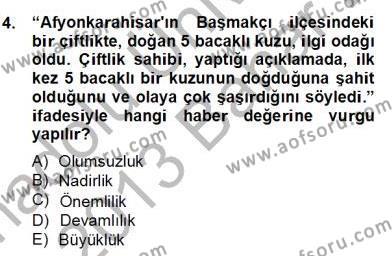 Haber Toplama Teknikleri Dersi 2012 - 2013 Yılı (Final) Dönem Sonu Sınavı 4. Soru