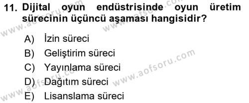 Medya Ekonomisi ve İşletmeciliği Dersi 2020 - 2021 Yılı Yaz Okulu Sınavı 11. Soru