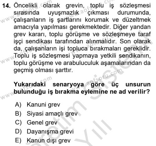 Medya Ekonomisi ve İşletmeciliği Dersi 2020 - 2021 Yılı Yaz Okulu Sınavı 14. Soru