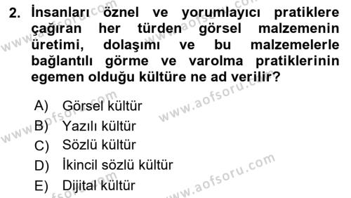 Medyada Dil Kullanımı Dersi 2020 - 2021 Yılı Yaz Okulu Sınavı 2. Soru