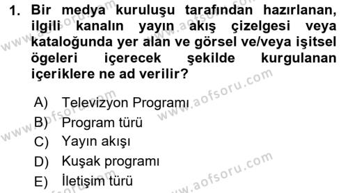 Medyada Dil Kullanımı Dersi 2022 - 2023 Yılı Yaz Okulu Sınavı 1. Soru