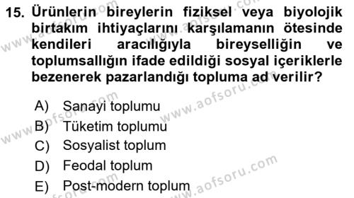 Medyada Dil Kullanımı Dersi 2022 - 2023 Yılı Yaz Okulu Sınavı 15. Soru