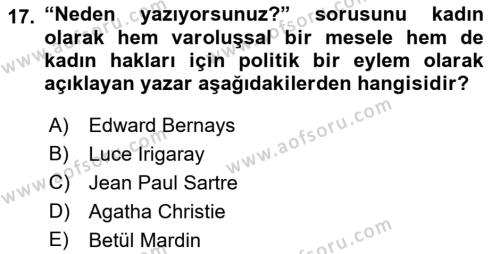 Medyada Dil Kullanımı Dersi 2023 - 2024 Yılı (Vize) Ara Sınavı 17. Soru