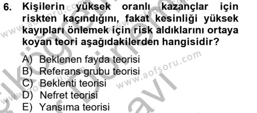 Vergi Teorisi Dersi 2012 - 2013 Yılı (Final) Dönem Sonu Sınavı 6. Soru