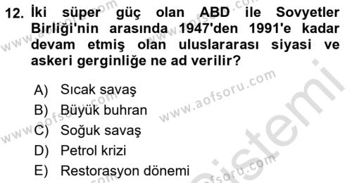 Devlet Bütçesi Dersi 2022 - 2023 Yılı (Vize) Ara Sınavı 12. Soru