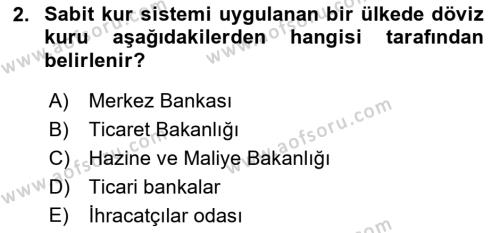 Maliye Politikası Dersi 2021 - 2022 Yılı (Final) Dönem Sonu Sınavı 2. Soru